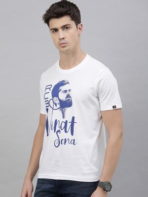 white front print t-shirt - 17680102 - Standard Image - 2