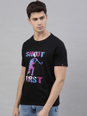 black printed t-shirt - 17680104 - Standard Image - 2