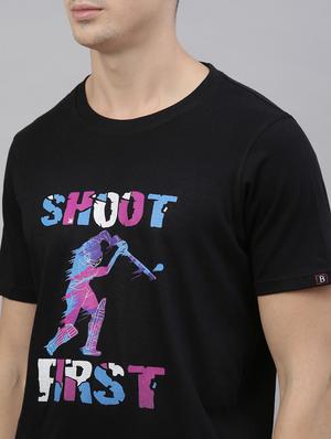 black printed t-shirt - 17680104 - Standard Image - 5