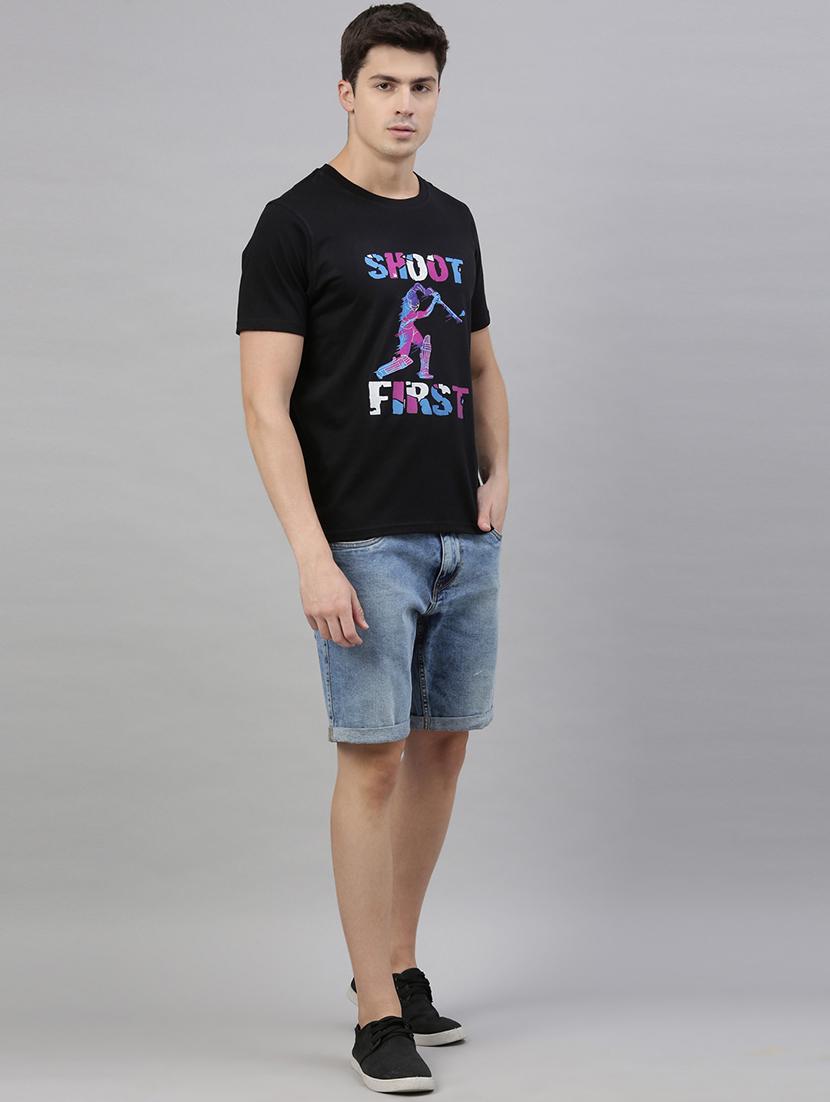 black printed t-shirt - 17680104 - Zoom Image - 4