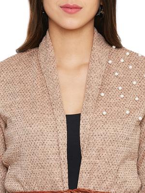 front open embellished shrug - 17680281 - Standard Image - 5