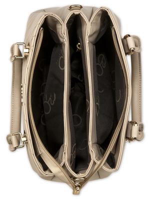 beige leatherette (pu) regular handbag - 17680443 - Standard Image - 3