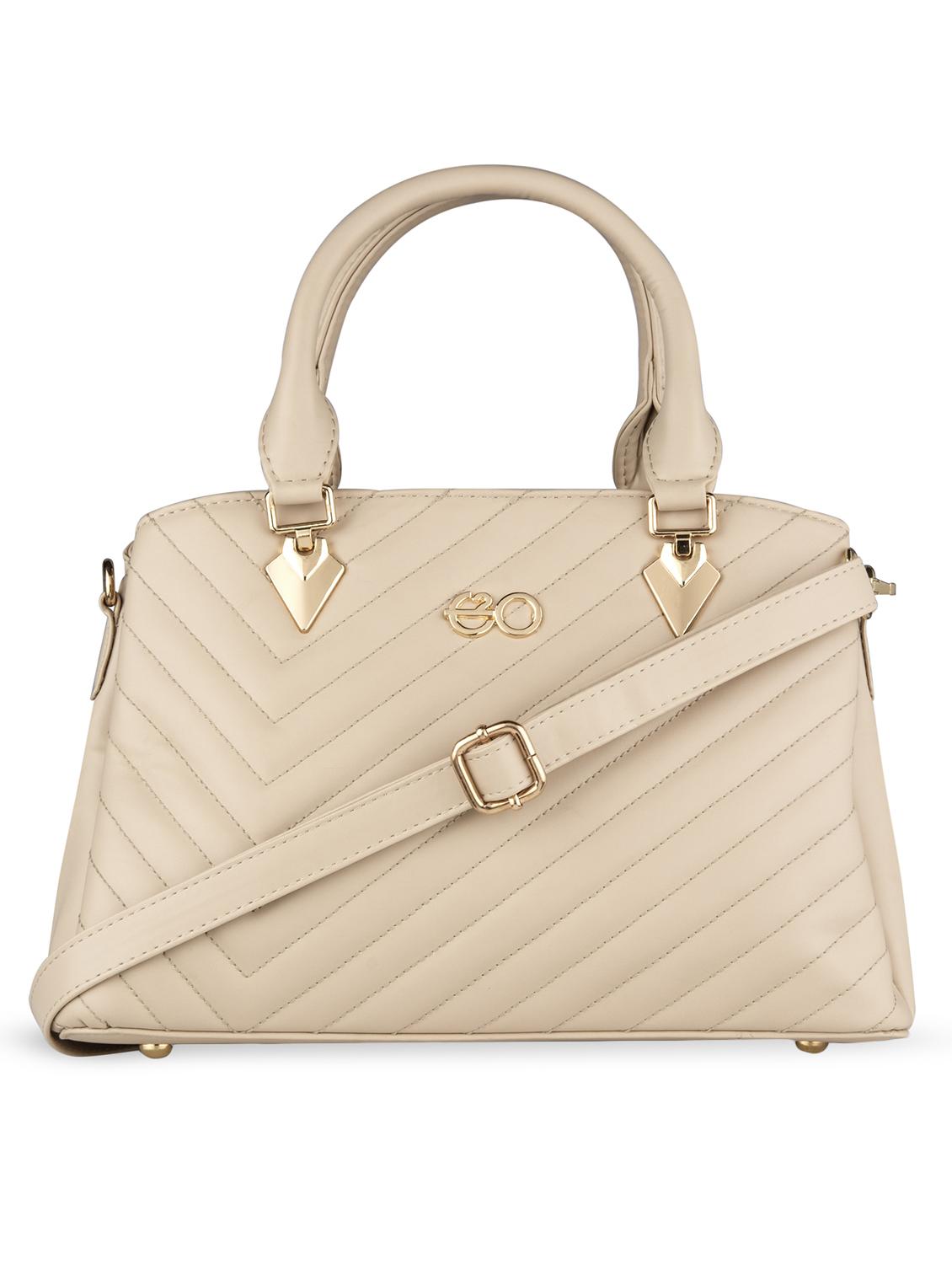 beige leatherette (pu) regular handbag - 17680443 - Zoom Image - 1