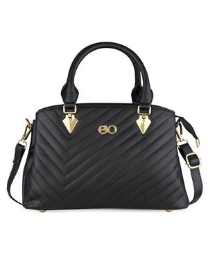 black leatherette (pu) regular handbag - 17680444 - Standard Image - 5