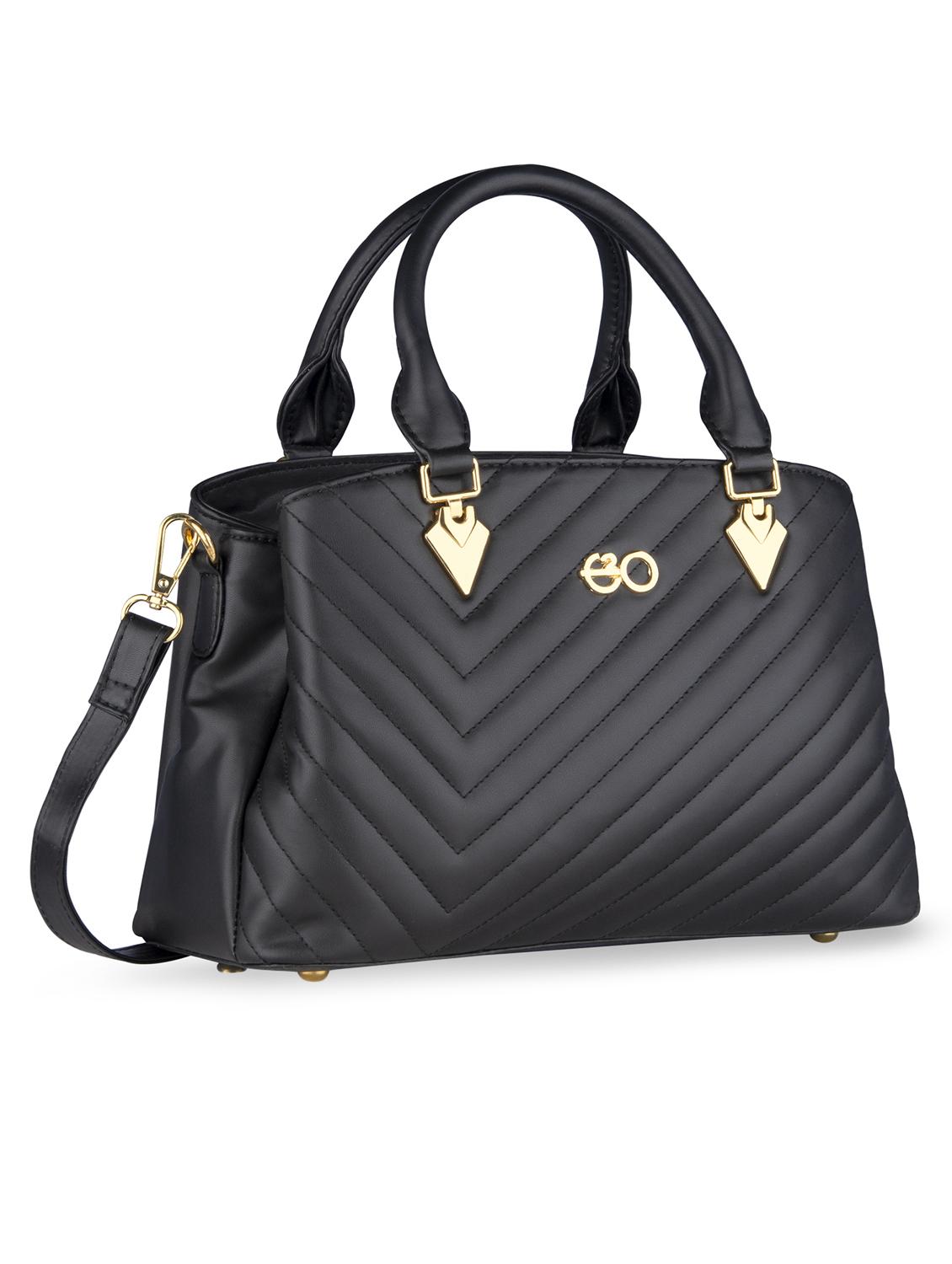 black leatherette (pu) regular handbag - 17680444 - Zoom Image - 4