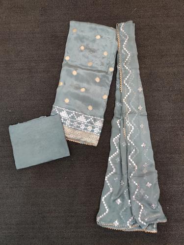 unstitched gota patti suit set - 17680677 - Standard Image - 1