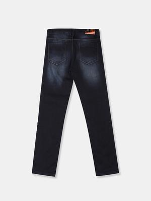 navy blue washed denim jeans - 17680800 - Standard Image - 2