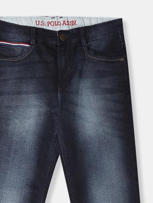 navy blue washed denim jeans - 17680800 - Standard Image - 3