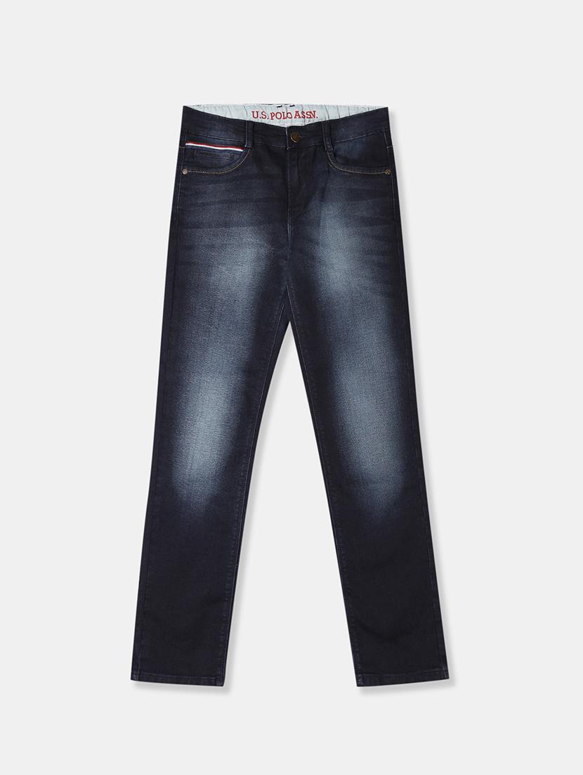navy blue washed denim jeans - 17680800 - Zoom Image - 1