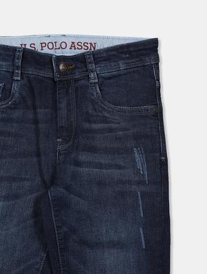 dark blue washed denim jeans - 17680814 - Standard Image - 3