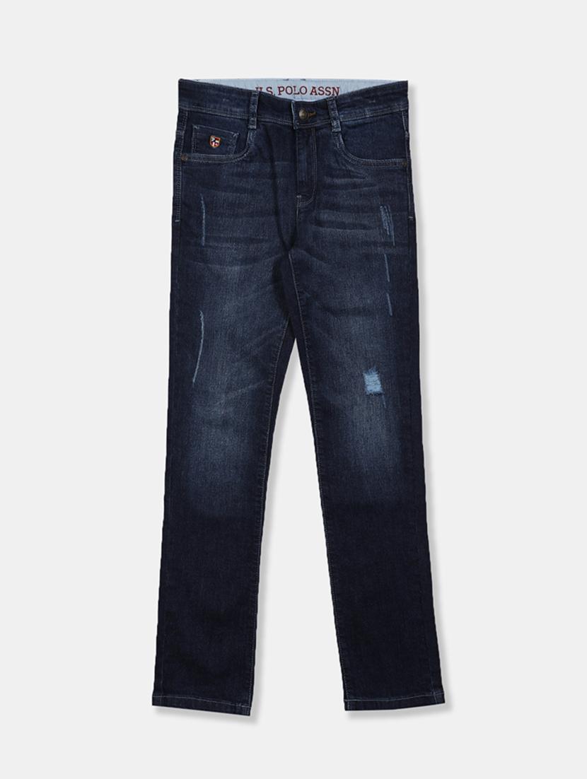dark blue washed denim jeans - 17680814 - Zoom Image - 1