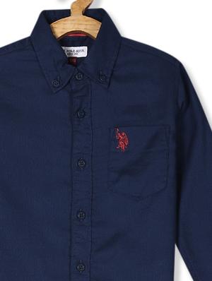 blue solid shirt - 17680843 - Standard Image - 3