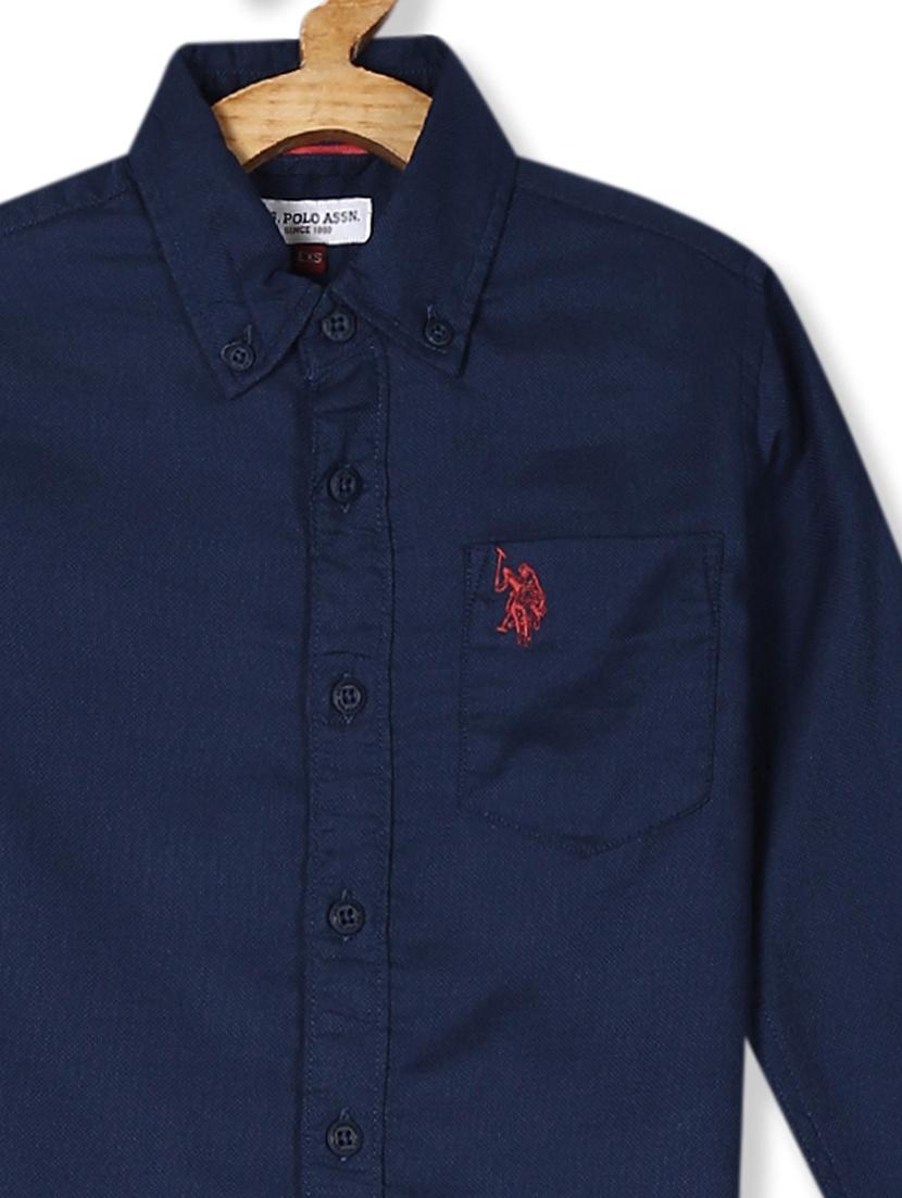 blue solid shirt - 17680843 - Zoom Image - 3