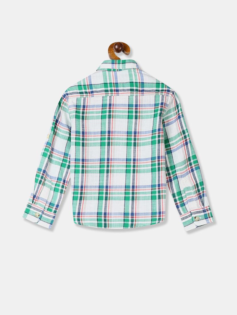 green cotton shirt - 17681013 - Zoom Image - 2
