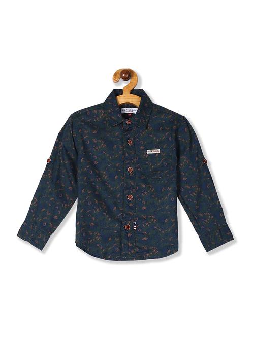 green printed shirt - 17681564 - Very Small Image - 1