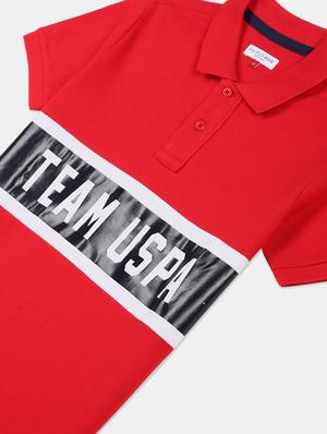 red color block t-shirt - 17681733 - Standard Image - 3