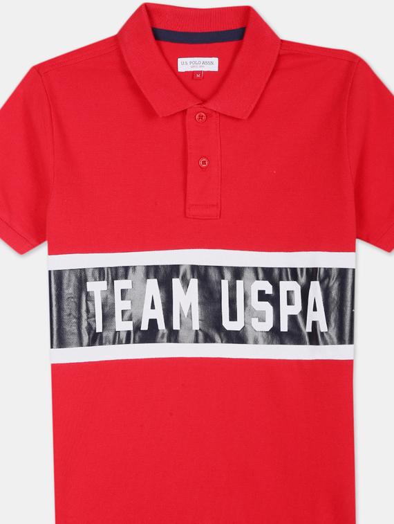 red color block t-shirt - 17681733 - Zoom Image - 4