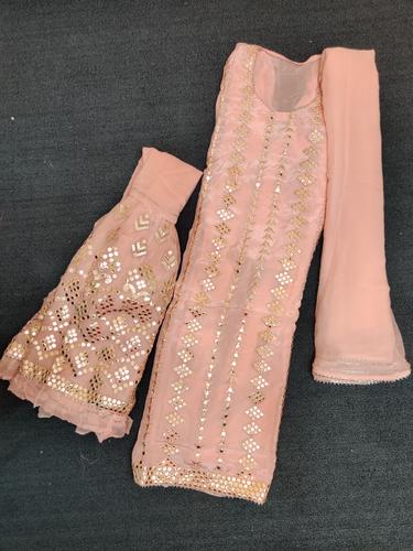 embroidered semi stitched sharara suit set - 17681855 - Standard Image - 1
