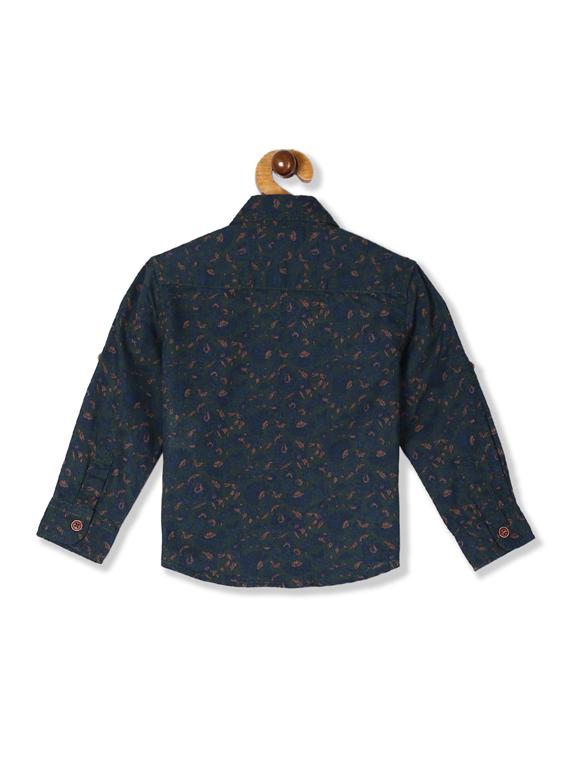 blue printed casual shirt - 17681886 - Zoom Image - 2