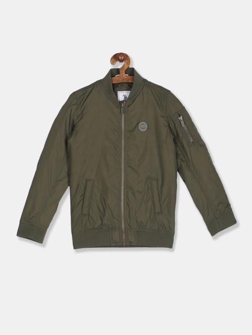 green cotton blend regular jackets - 17682213 - Very Small Image - 1