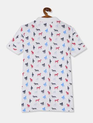polo neck printed t-shirt - 17682262 - Standard Image - 2