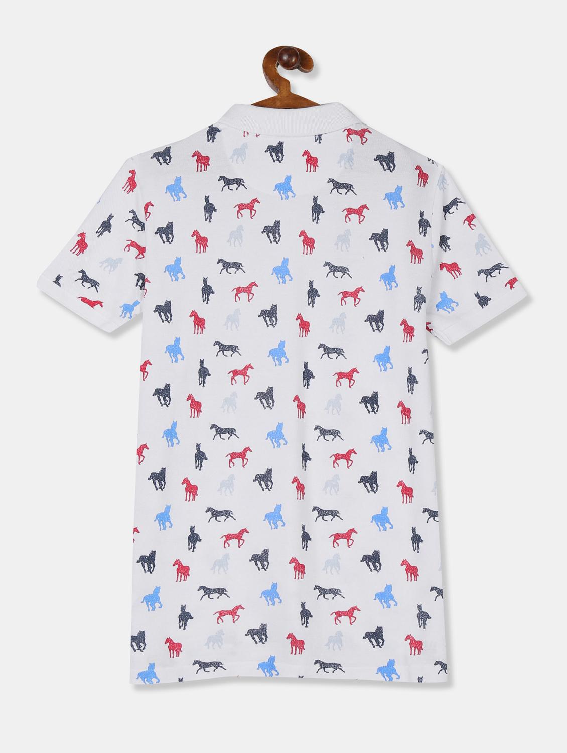 polo neck printed t-shirt - 17682262 - Zoom Image - 2