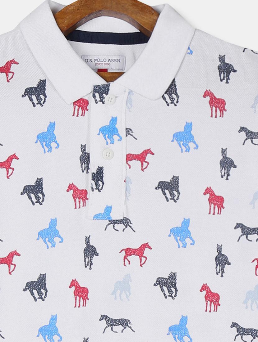 polo neck printed t-shirt - 17682262 - Zoom Image - 3
