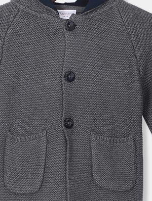 grey textured sweater - 17682307 - Standard Image - 3