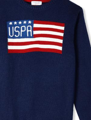blue printed sweater - 17682356 - Standard Image - 3