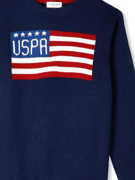 blue printed sweater - 17682356 - Zoom Image - 3