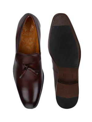 red leather slip on loafers - 17683507 - Standard Image - 4