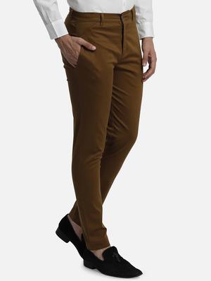olive green flat front formal trouser - 17683600 - Standard Image - 2