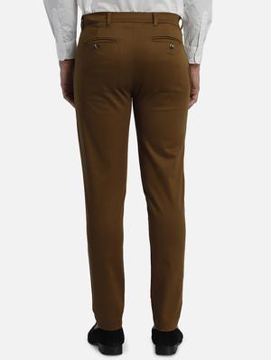 olive green flat front formal trouser - 17683600 - Standard Image - 3