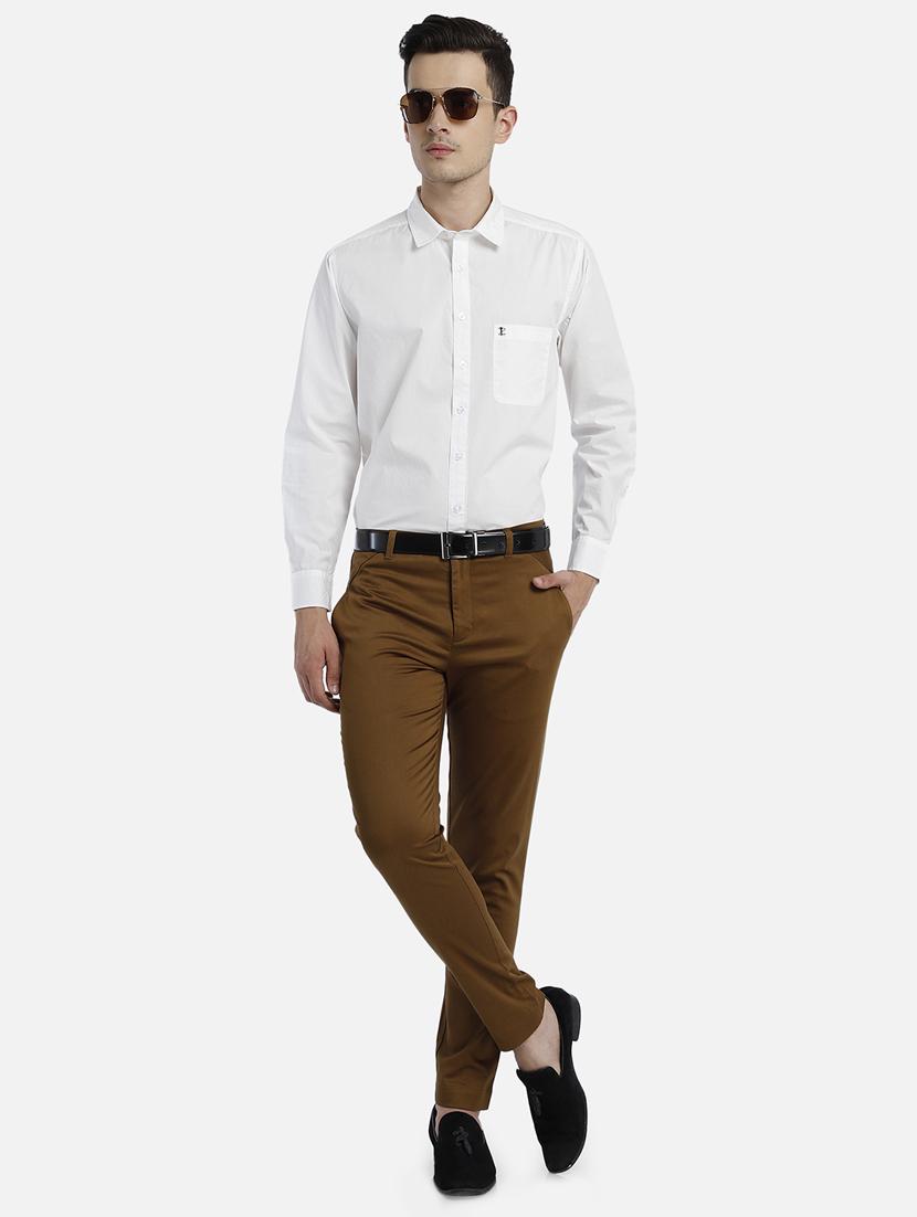 olive green flat front formal trouser - 17683600 - Zoom Image - 4