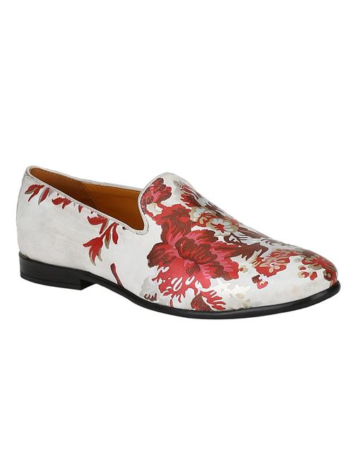 white leather slip on loafers - 17683647 - Standard Image - 1