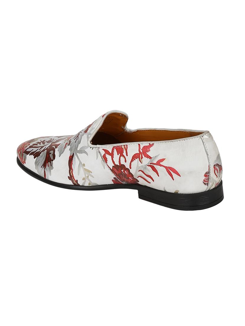 white leather slip on loafers - 17683647 - Zoom Image - 3