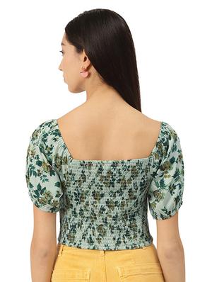 puff sleeves floral top - 17684543 - Standard Image - 3