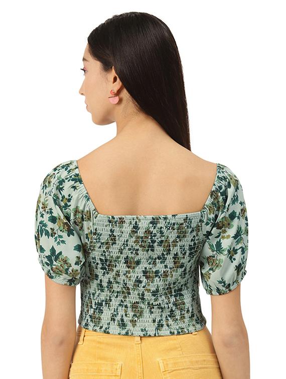 puff sleeves floral top - 17684543 - Zoom Image - 3