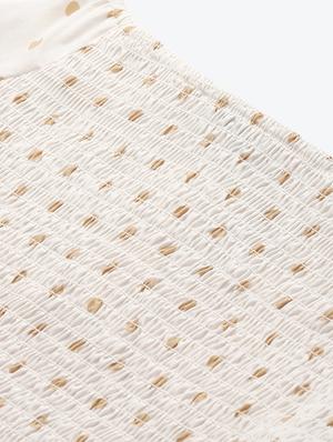 puff sleeves polka dot crop top - 17684546 - Standard Image - 5
