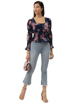 square neck floral top - 17684547 - Standard Image - 4
