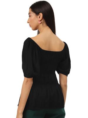 smock detail boat neck top - 17684550 - Standard Image - 3