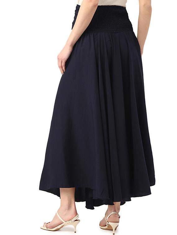 navy blue polyester palazzos - 17684742 - Zoom Image - 3