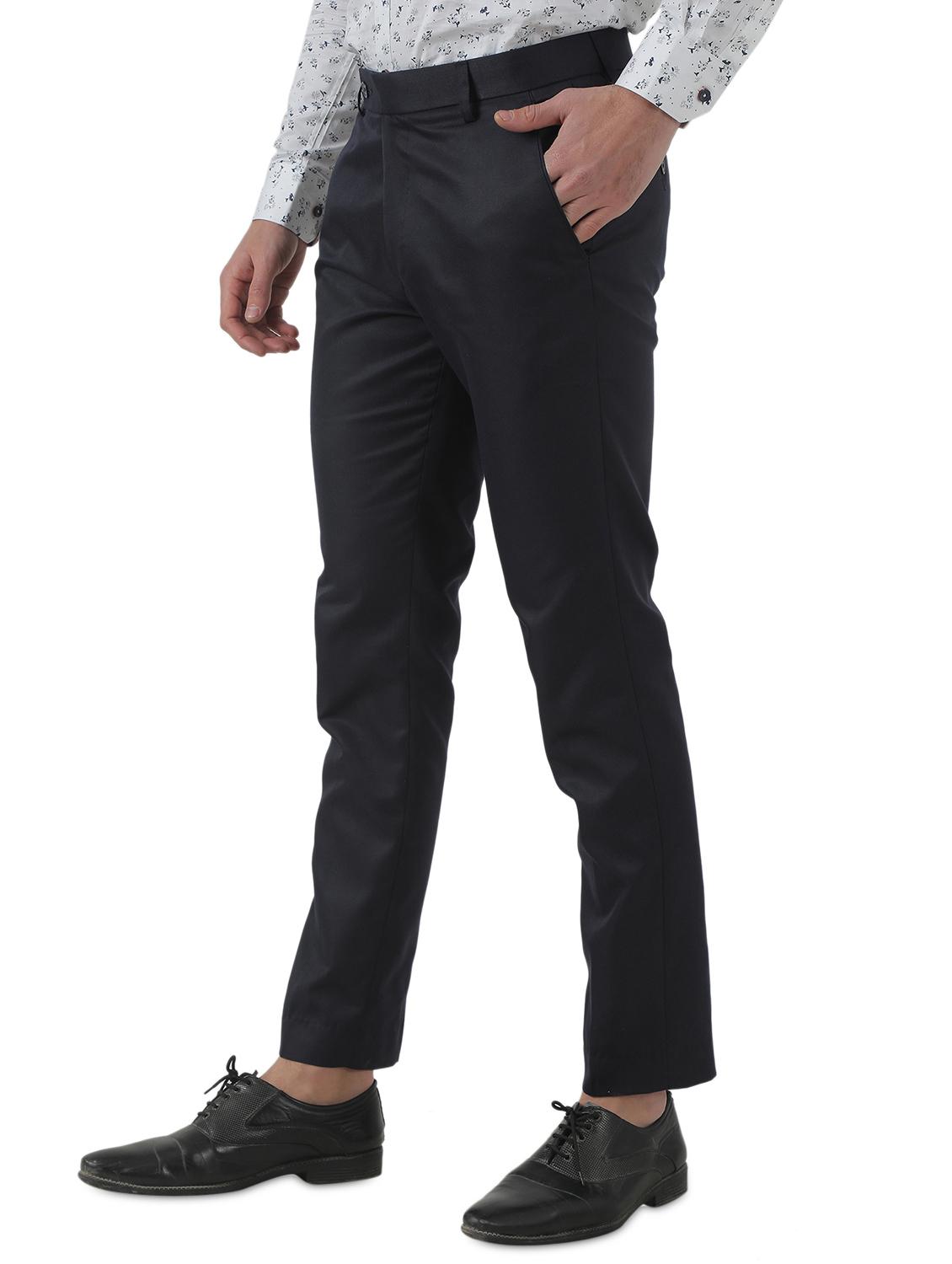black solid flat front formal trouser - 17684820 - Zoom Image - 2