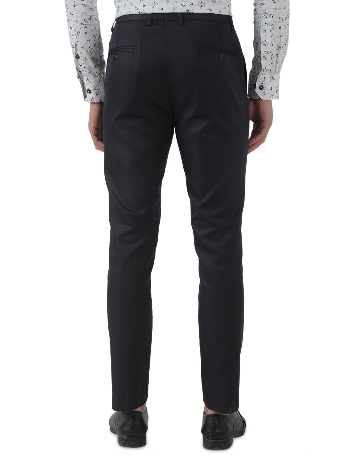 black solid flat front formal trouser - 17684820 - Zoom Image - 3