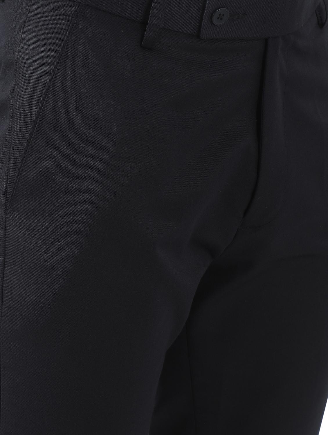 black solid flat front formal trouser - 17684820 - Zoom Image - 5
