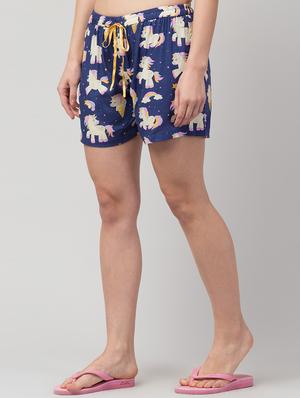 drawstring waist printed shorts - 17684828 - Standard Image - 2