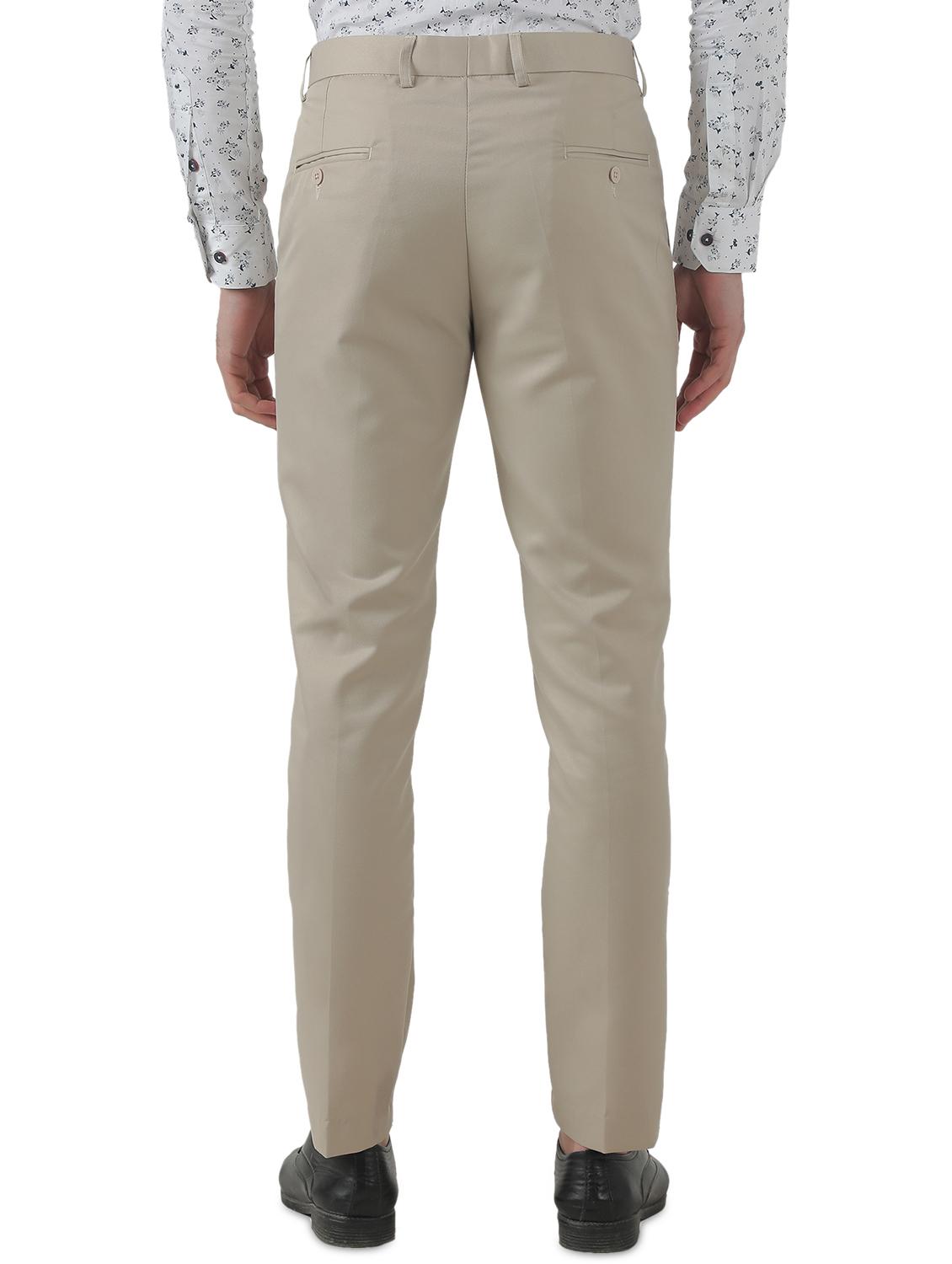 taupe solid flat front formal trouser - 17684833 - Zoom Image - 3
