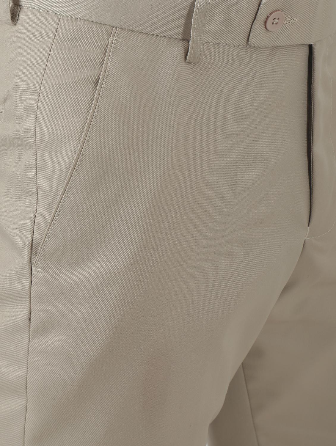 taupe solid flat front formal trouser - 17684833 - Zoom Image - 5