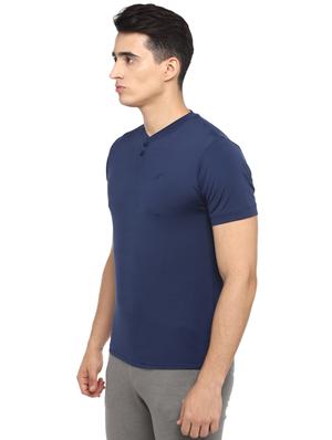 navy blue solid sports t-shirt - 17684851 - Standard Image - 2