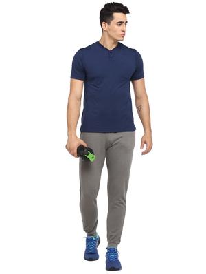 navy blue solid sports t-shirt - 17684851 - Standard Image - 4